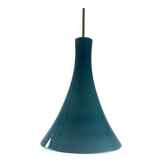 Antique vintage blue opaline chandelier