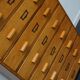 German beech industrial apothecary cabinet, mid-20th century