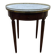 Table bouillotte de style Louis XVI en acajou et marbre.