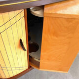 Sesame Bar multifunctional Dry Bar and Book Case with tambour doors