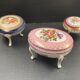 Set of 3 Limoges porcelain candy box