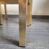 Gilded trundle tables and glass top