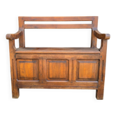 Vintage solid wood storage bench