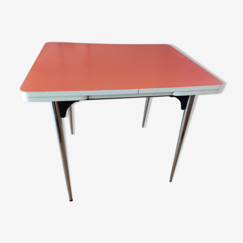 Table années 70 en Formica orange