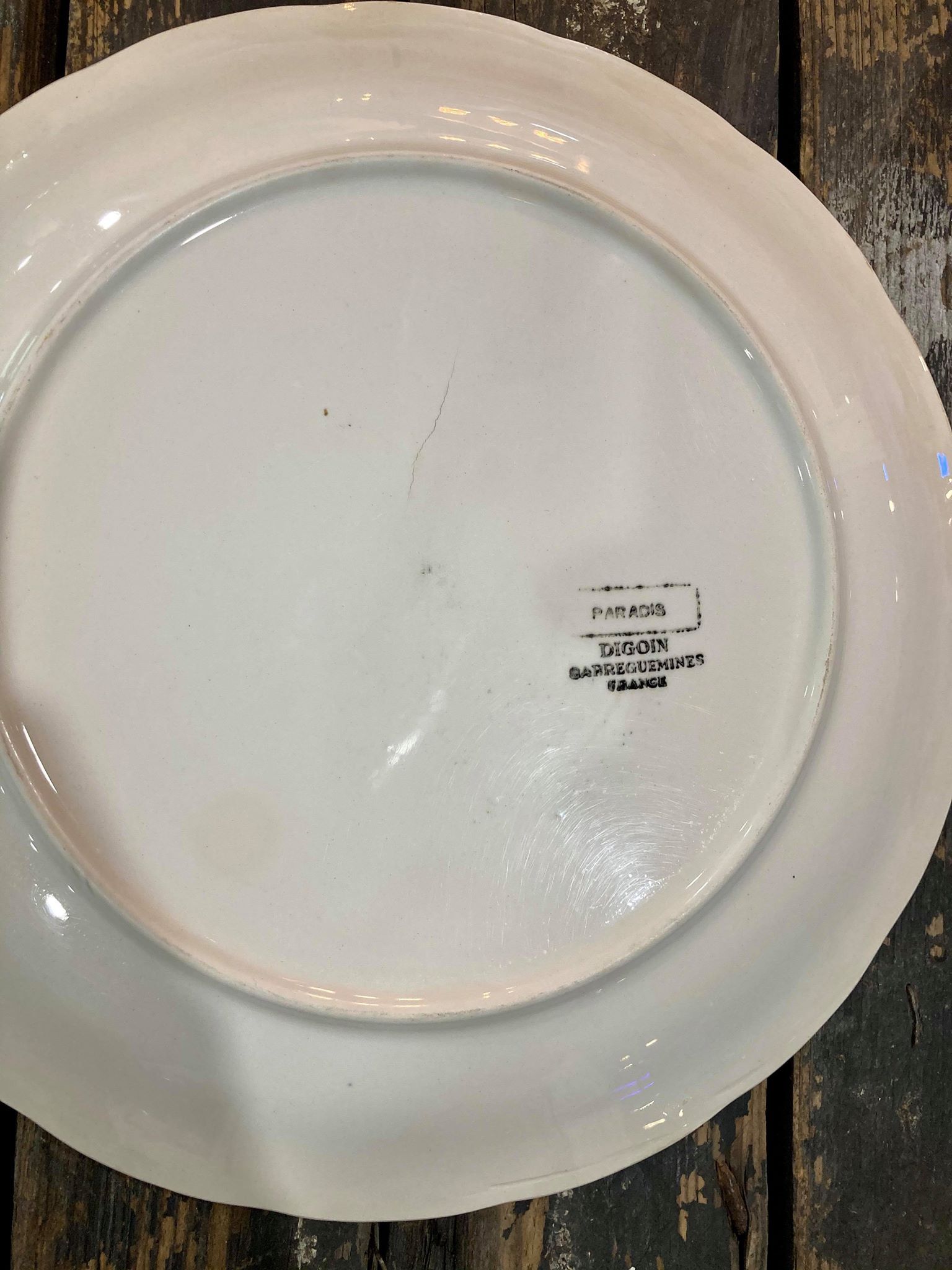 Digoin Sarreguemines Blue Plate