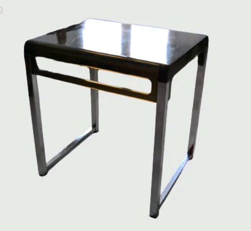 Side table smoked plexi vintage chrome