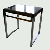 Side table smoked plexi vintage chrome