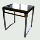 Table d'appoint plexi fumé chrome vintage