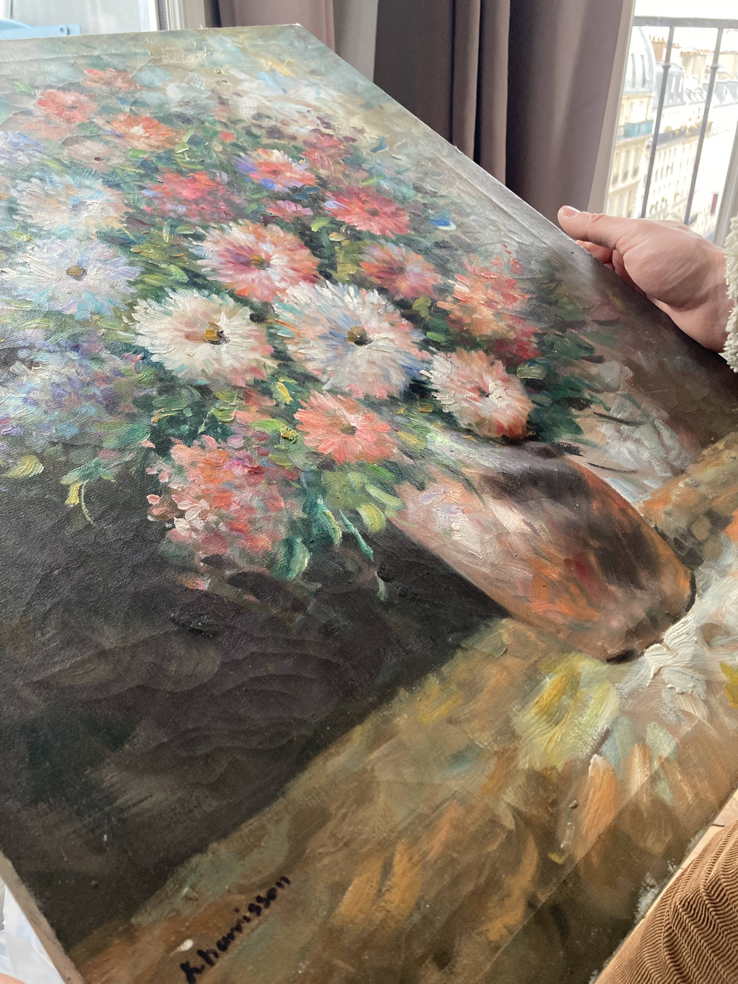 Canvas bouquet of flowers