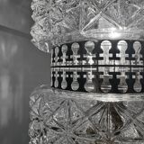 Lustre verre chrome années 60