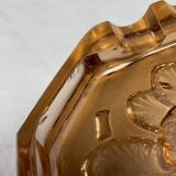 Cendrier verre rosé octogonal esprit art déco