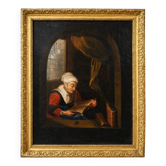 Oil on canvas – Genre scene, 18th century