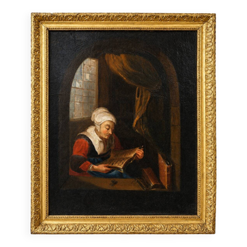 Oil on canvas – Genre scene, 18th century