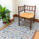 Chaise d’angle paillée bois tourné 1920