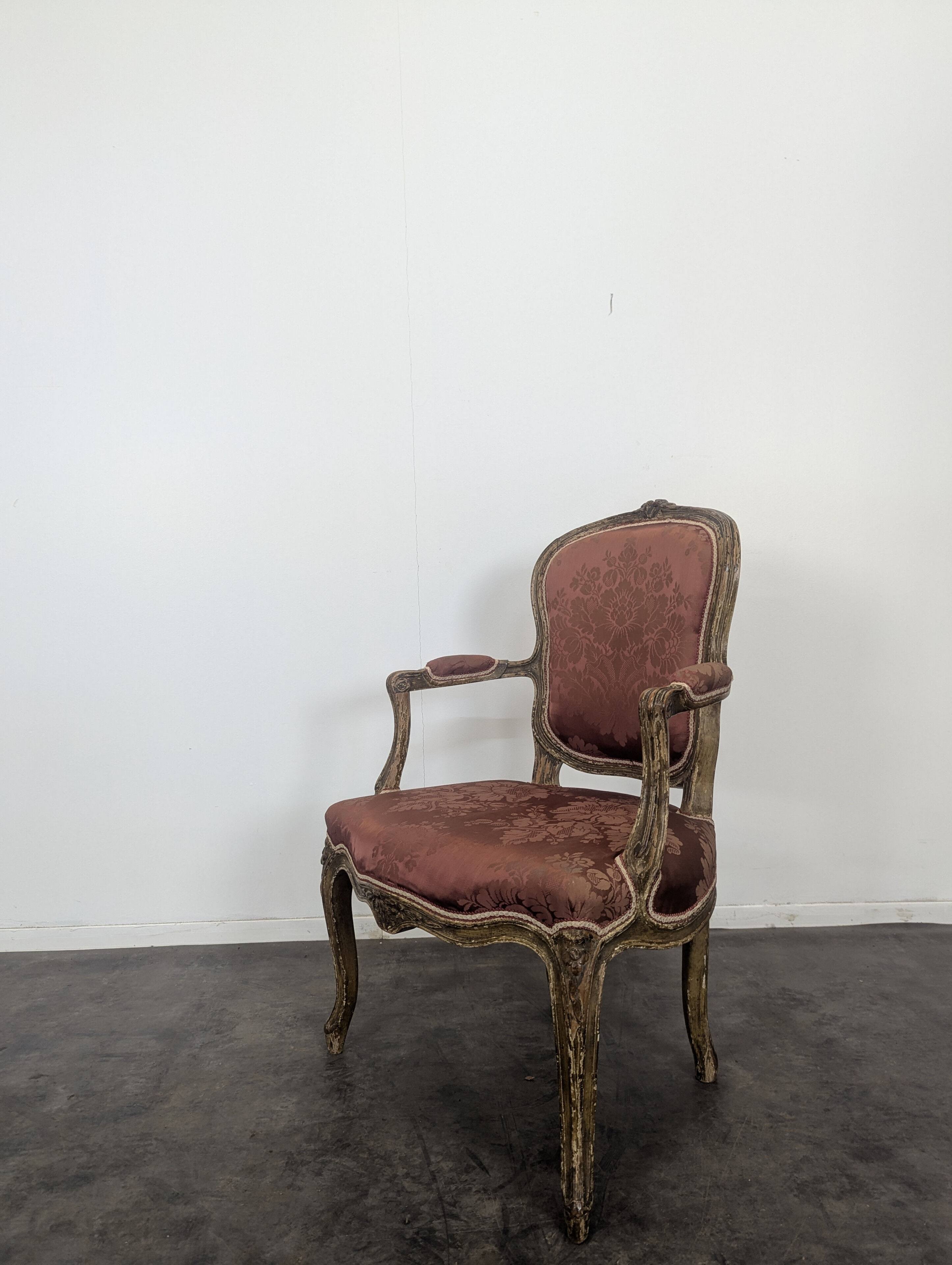 Paire de fauteuil d'époque Louis XV réchampis