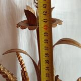 Vintage chandelier wheat sheaf gold metal