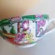 Canton porcelain tea service with 6 cups and teapot.