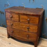 Antique Bow front chest of drawers