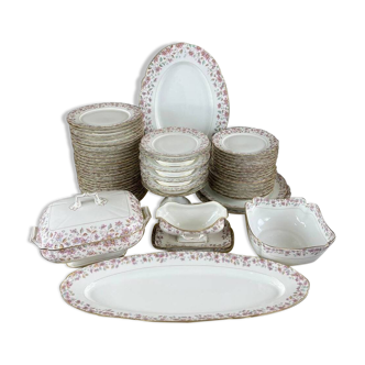 Pillivuyt & cie porcelain service 59 pieces, 19th century