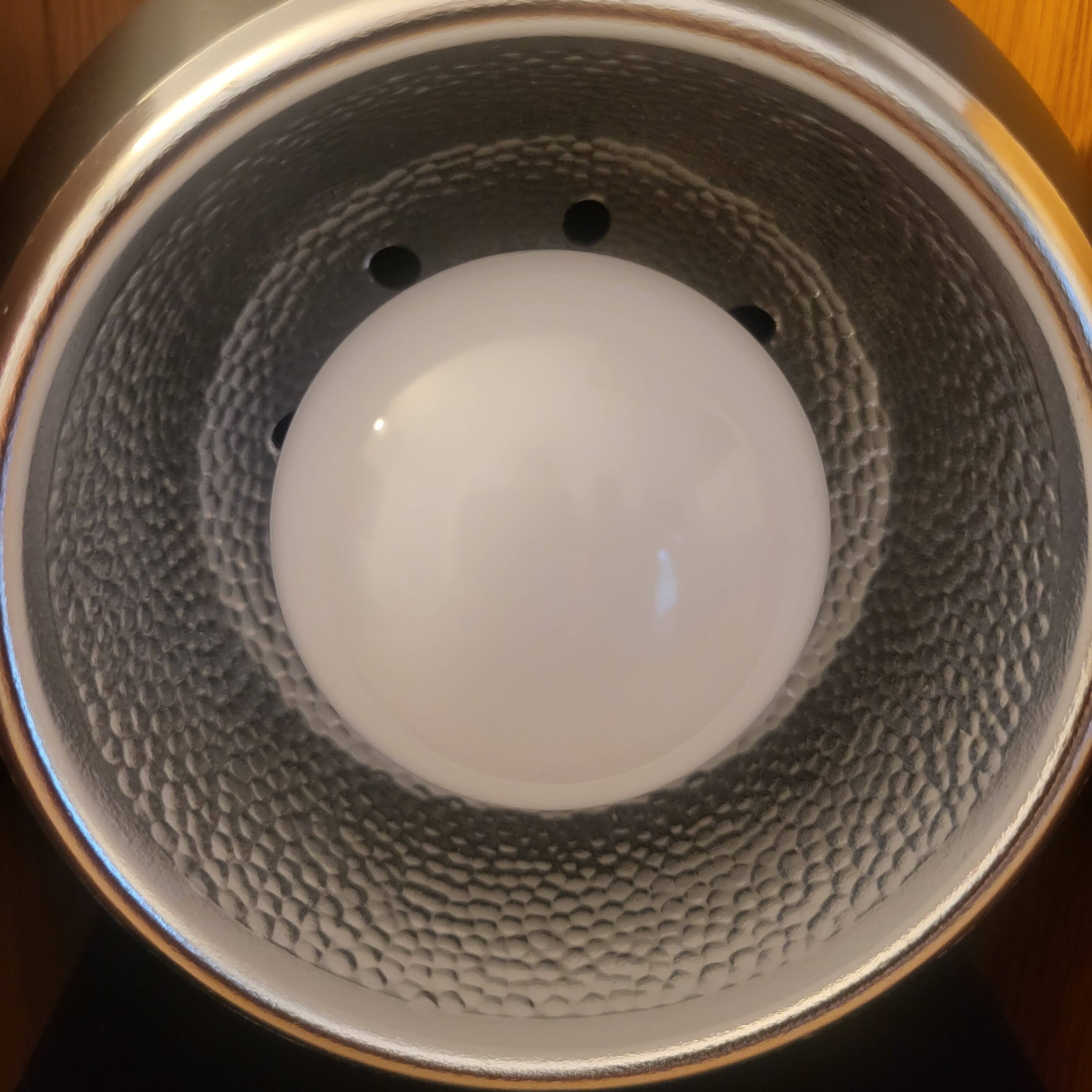 2 white eye lamps, wood, metal, vintage, Germany