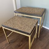 Ensemble moderniste du milieu du siècle de 2 tables d’appoint, années 1960