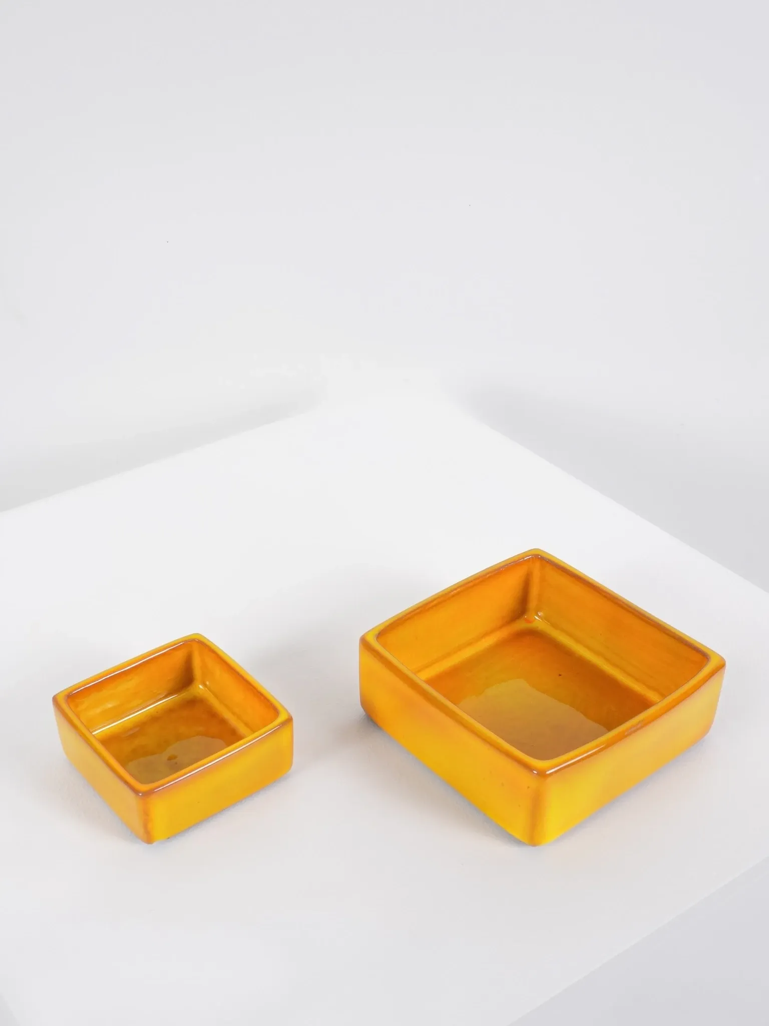 Jacques & dani ruelland, 2 ceramic catchalls, france, circa 1960