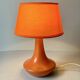 Lampe à poser pied tulipe orange 1970