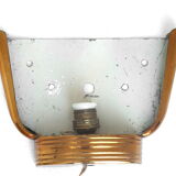 Seguso wall lamp decò years '30 design in glass and brass