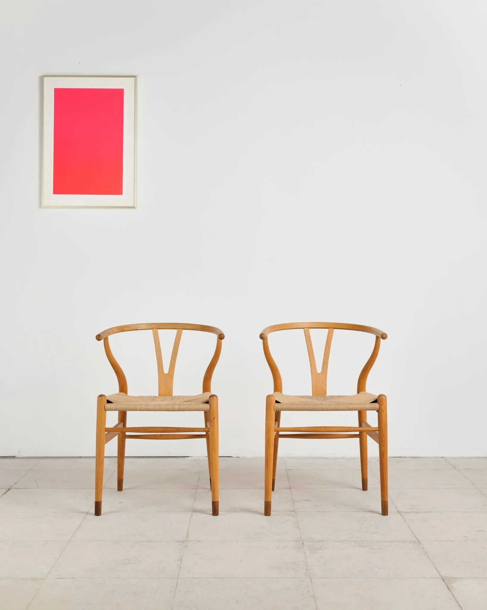 Pair of CH24 Wishbone chairs by Hans J. Wegner, Denmark, 1970s