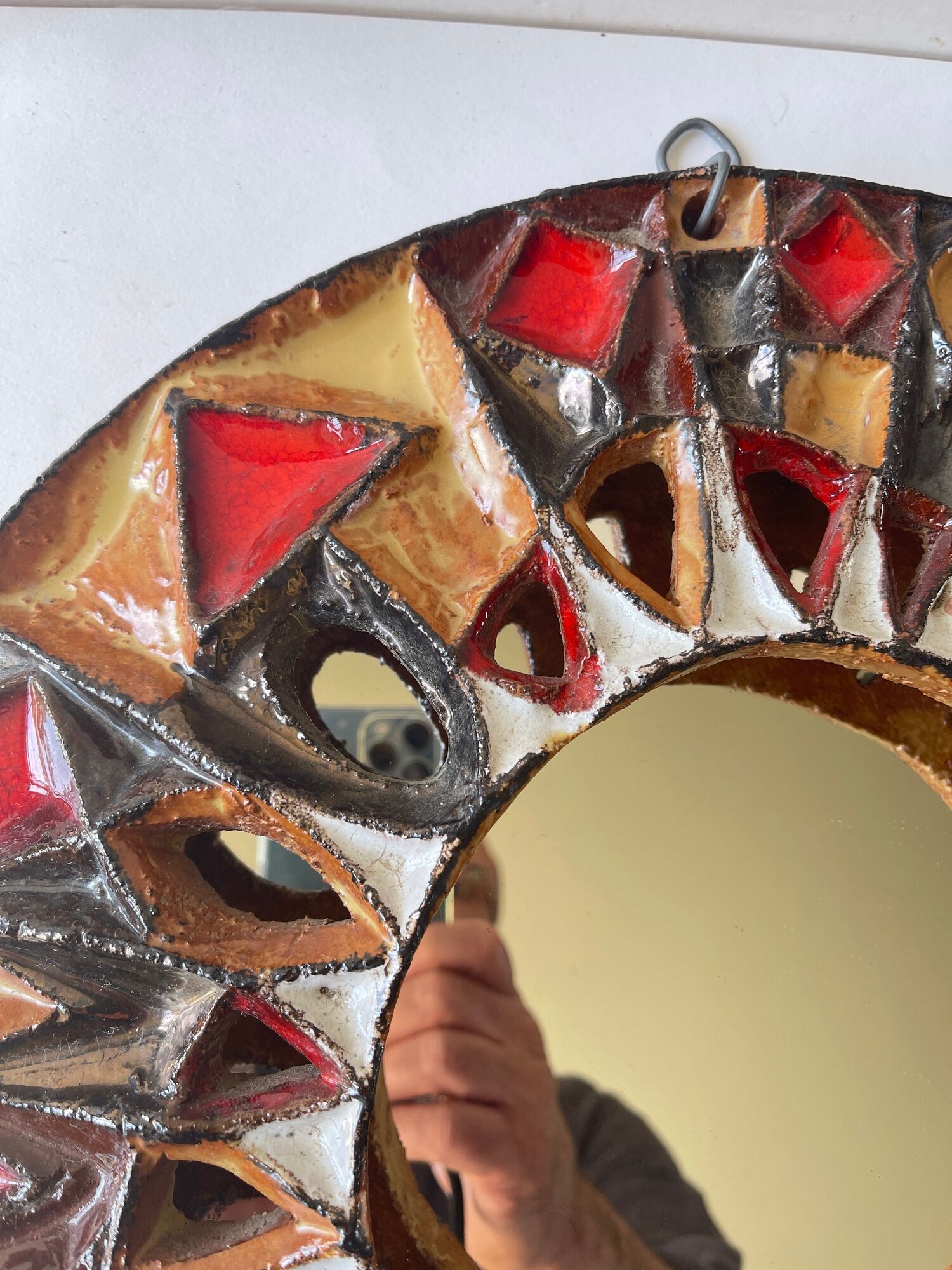 Ceramic mirror roland zobel the anduze cyclades