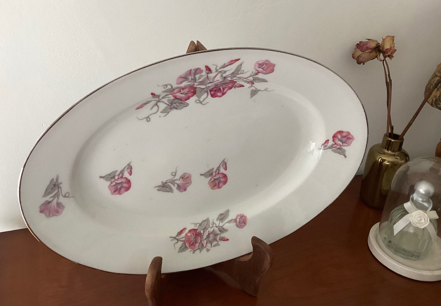 Old oval serving dish L.J. Cie Vierzon