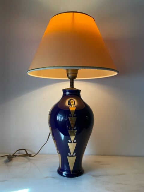 Art Deco lamp Boch la Louvière ceramic