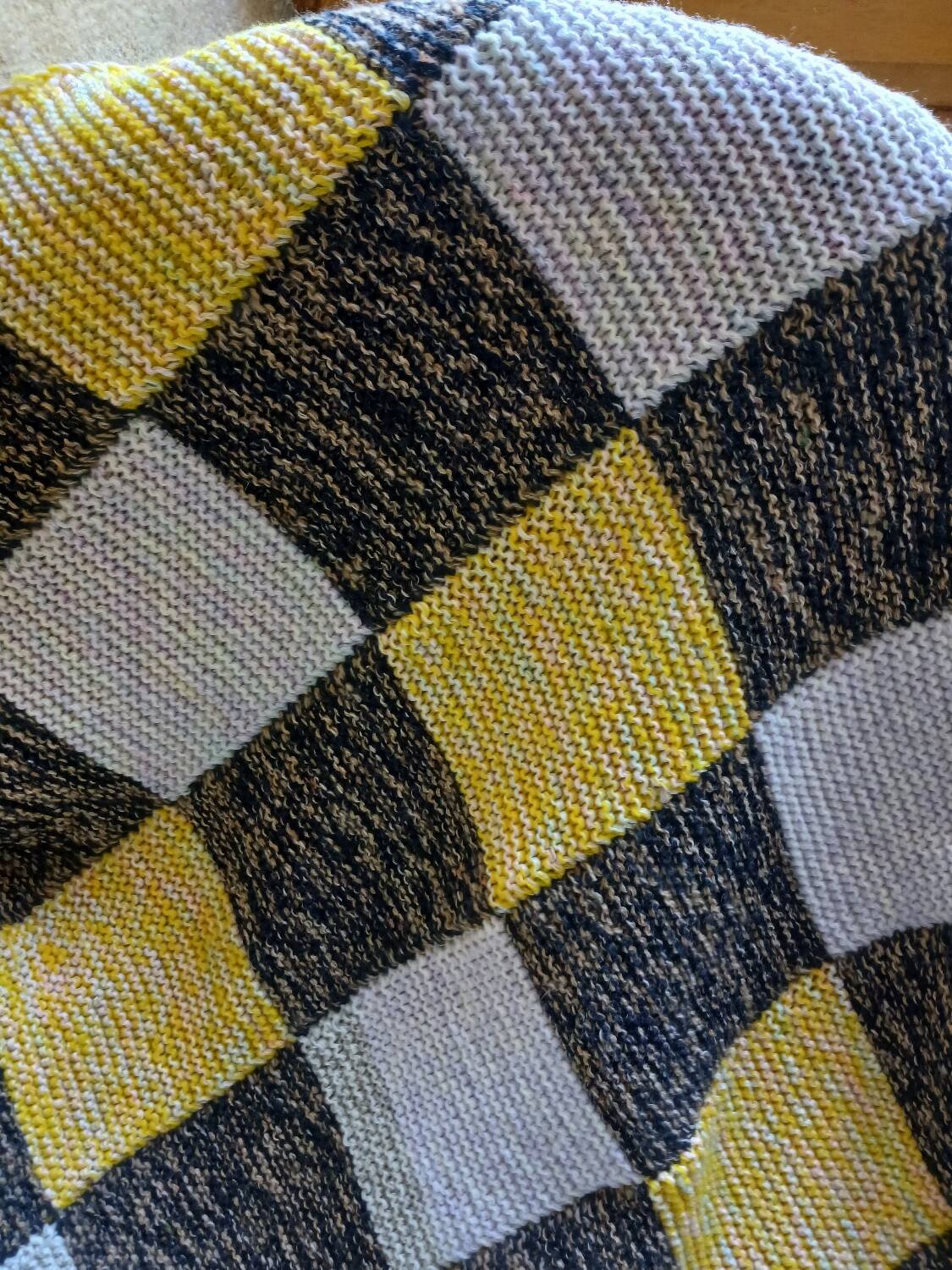 Wool patchwork blanket