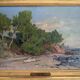 Oil on canvas Jacques Odier 1853-1930 Seaside Landscape