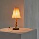 Tree Trunk table lamp in acacia, oak, and linen, 1950s