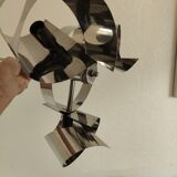 Space age chrome design chandelier suspension