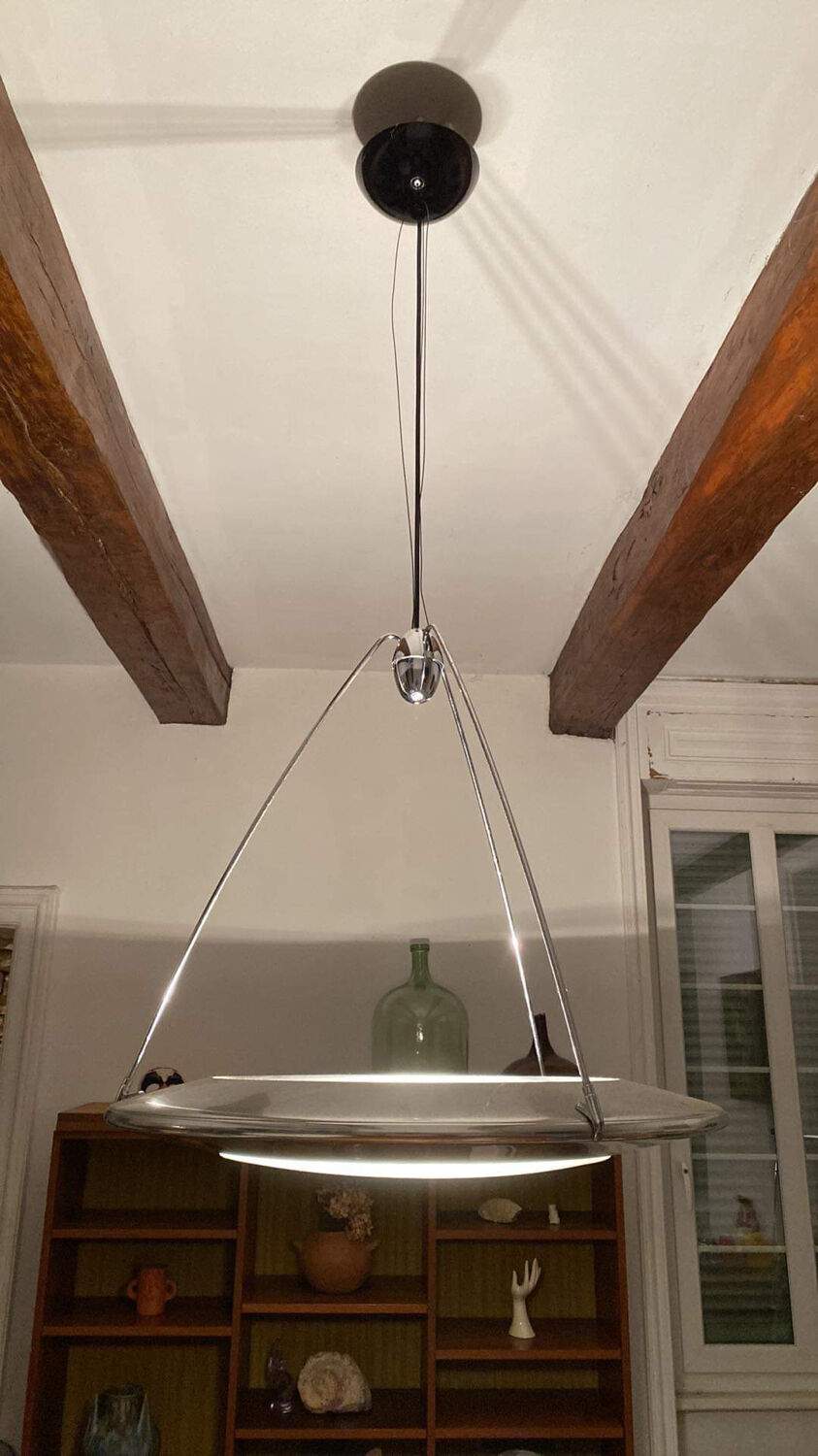 Pendant lamp Mira S Ezio Didone for Arteluce space age