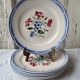 Digoin Sarreguemines 6 flat plates Elorn