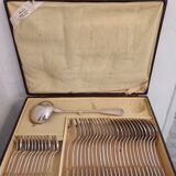 Cutlery set 37 pieces, silver metal