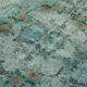 Handmade Contemporary Turkish 1970s 189 cm x 296 cm Blue Carpet
