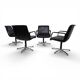 Set of 4 Wilkhahn Delta swivel chairs by Delta Design, 1970