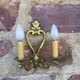 Pair of crystal stamps Louis XV golden bronze