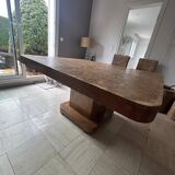 Art Deco table in amboyna burl