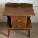 Art deco bedside table 1930 in walnut.