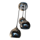 3 chrome balls pendant lamp 80s