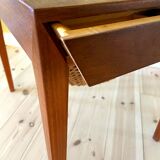 Vintage Danish teak sewing table by Severin Hansen for Haslev Furniture 1960