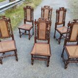 6 Louis XIII style chairs