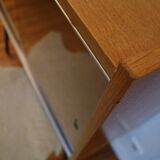 Small window on high metal feet