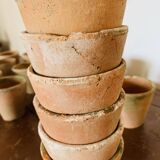 Lot of 10 terracotta pots circa 1930 graineterie