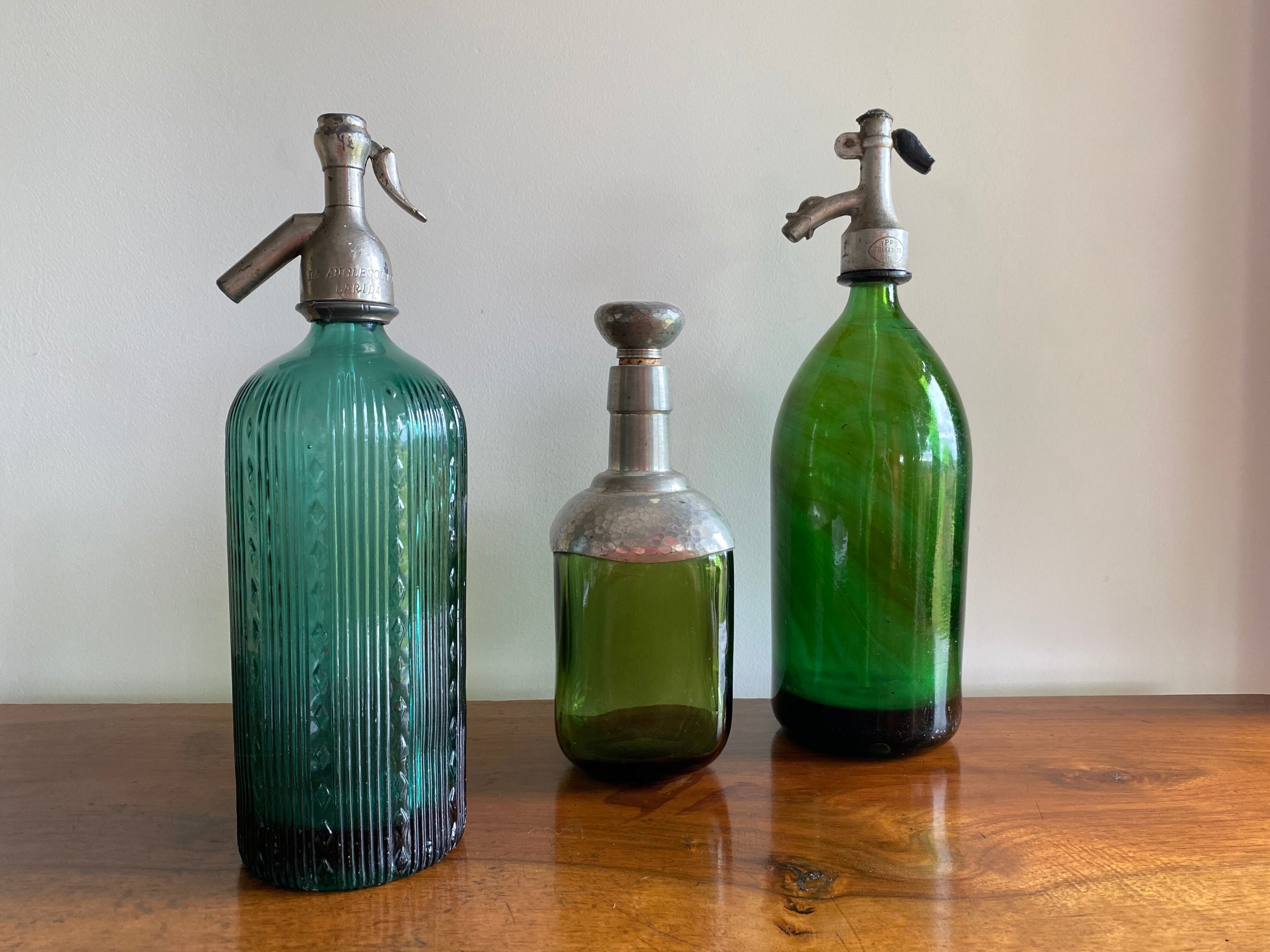 Old green siphon Lerida Spain